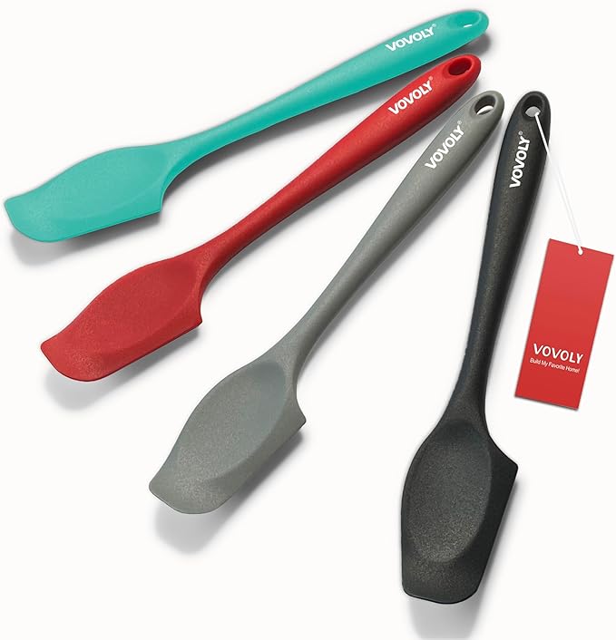 Silicone Mini Spatulas, Curved Small Spatula by VOVOLY