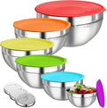 Mixing Bowls with Lids Set, Kitchen Food Organizers Nesting Mixing Bowl by HelpYouSaveMoreSpace