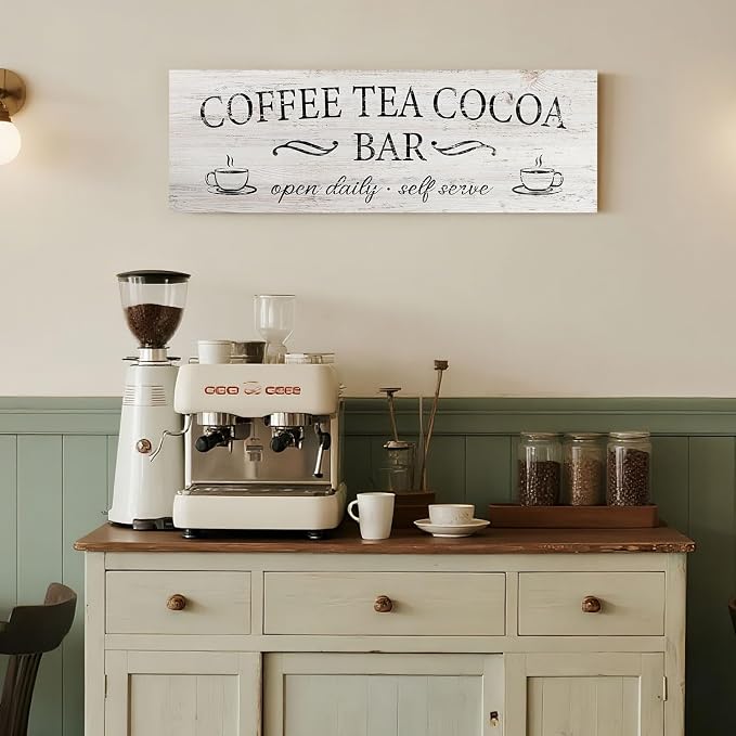 Coffee Tea Cocoa Bar Sign Decor Farmhouse Wall Plaque - Image 2