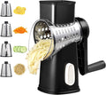 Rotary Cheese Grater with 4 Blades, Hand Crank Cheese Grater with Waffle Slicer by Unknown