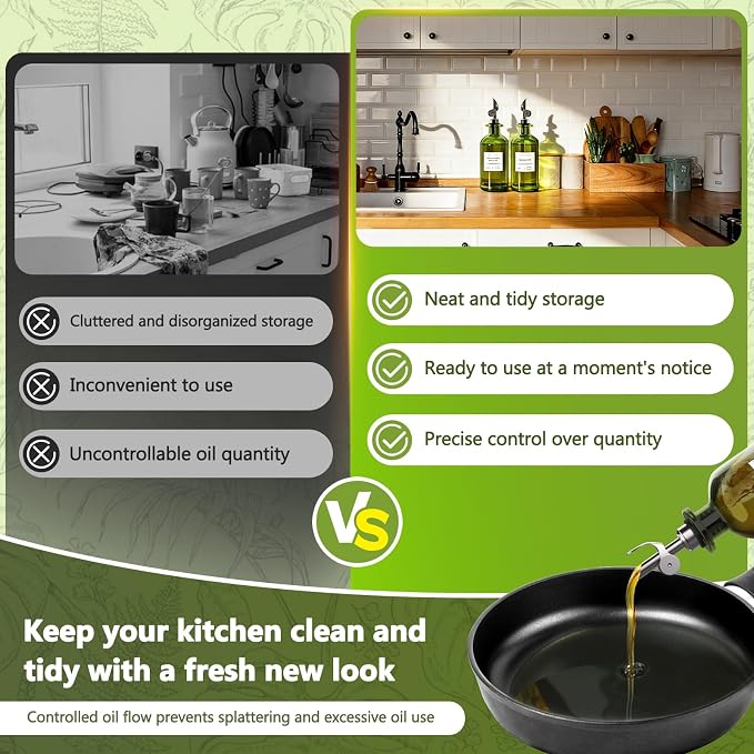 COOLMI Oil Dispenser for Kitchen - 12oz/350ml - Image 5