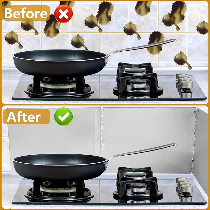 3 Sided Oil Splatter Guard, Upgrade Stainless Steel Anti Splatter Shield - Image 7