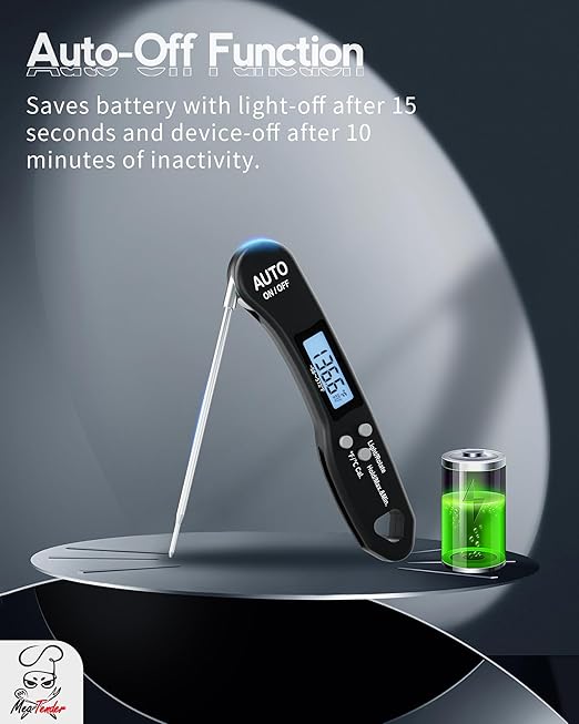 5 PCs Instant Read Meat Thermometer, 1.2s Fast Read, ±1°F Accuracy, -58°F to - Image 7
