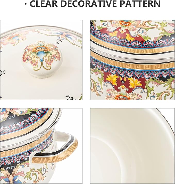 Retro Flower Enamel Stockpot - Image 5