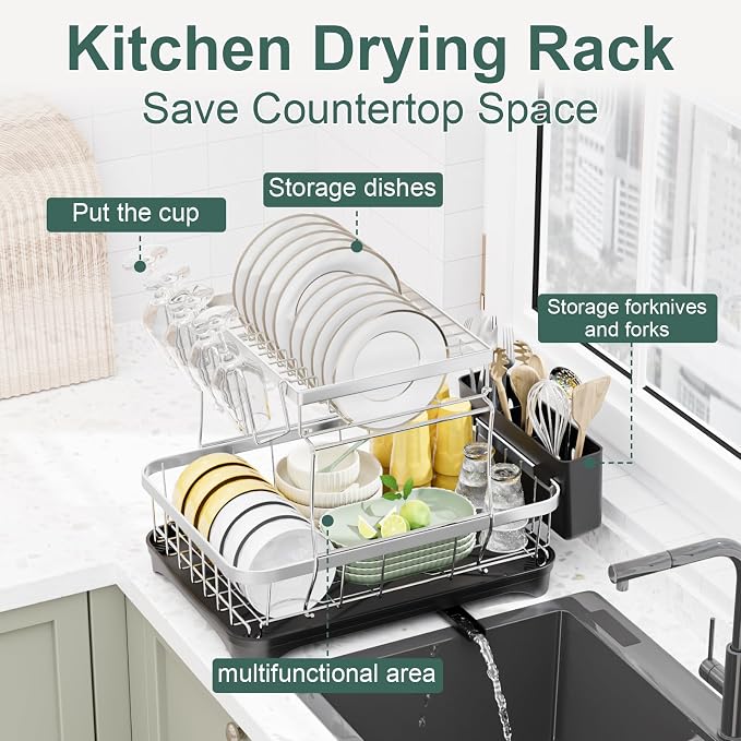LIYI Dish Drying Rack, Large Dish Rack - Image 6