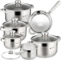 Daniks Standard 11-Piece Stainless Steel Cookware Set by Daniks
