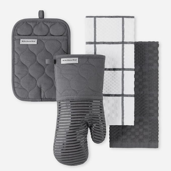 KitchenAid Quilted Cotton Terry Cloth Oven Mitt, Pot Holder, Kitchen Towel by KitchenAid