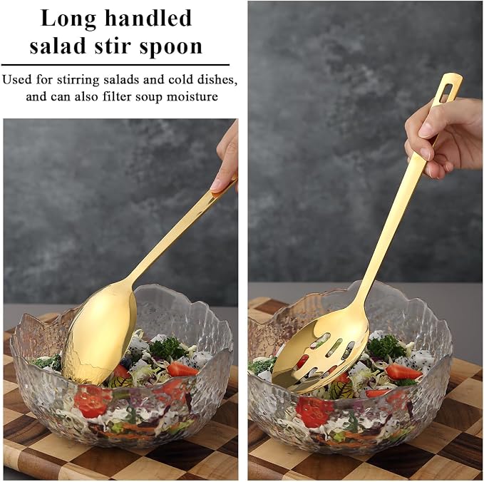 Evanda Gold Kitchen Utensils Set 6pcs, Titanium Plating Stainless Steel Cooking - Image 5
