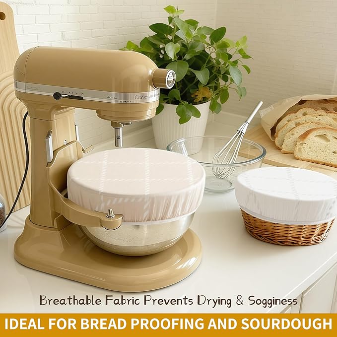Reusable Bowl Covers for Bread Proofing- 3pc Beeswax Bowl Covers Reusable - Image 2