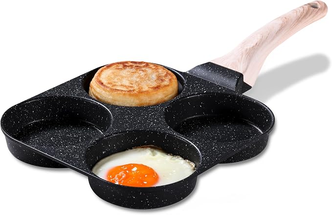 CAROTE Egg Pan Omelette Pan, 4-Cup Nonstick Granite Omelette Skillet - Image 3