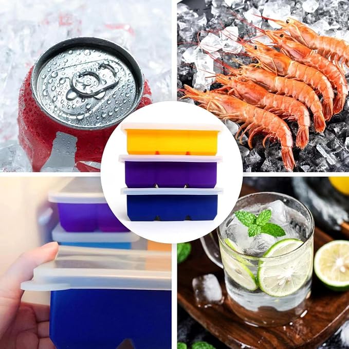 Excnorm Silicone Ice Cube Trays 3 Pack - Image 8