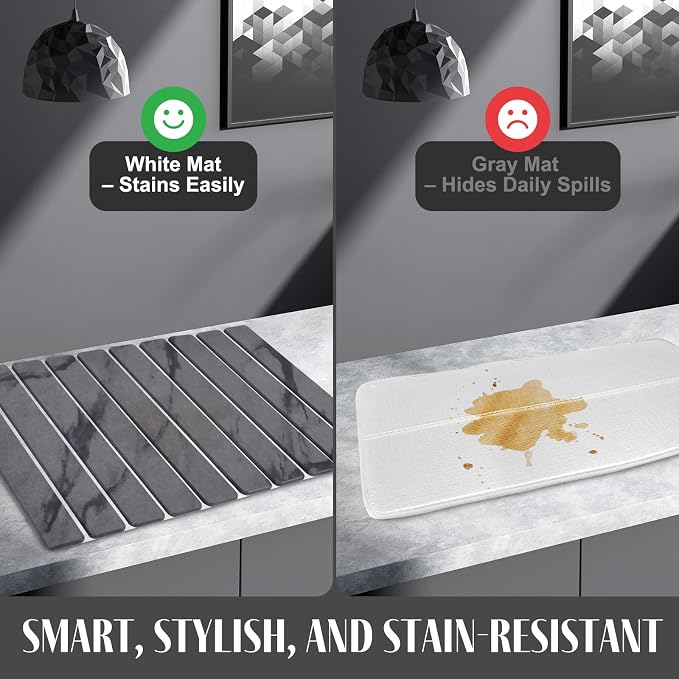 Large Stone Dish Drying Mats for Kitchen Counter, Drying Collapsible Dish - Image 6