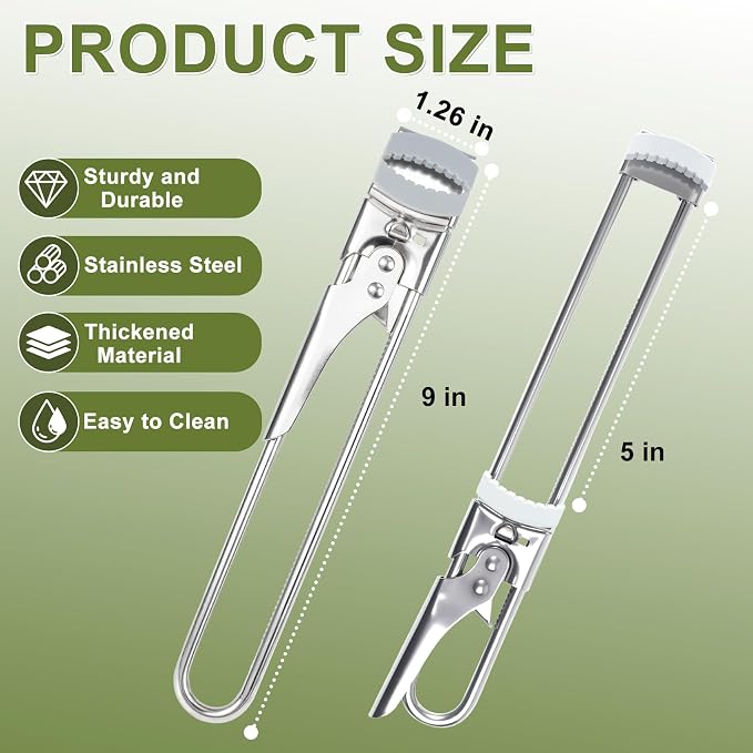 Adjustable Jar Opener –2026 Stainless Steel Can & Bottle Opener - Image 3