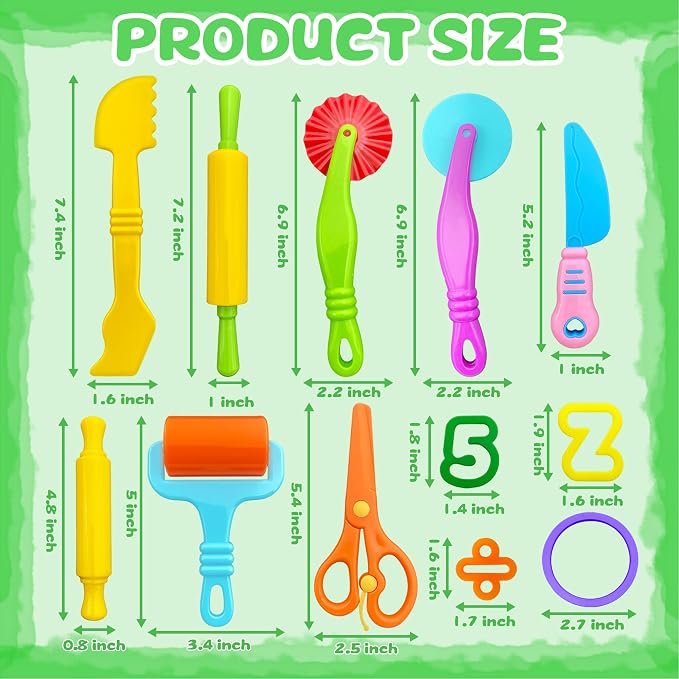 iShyan Dough Tools 55 PCS Dough Play Tools Set - Image 2