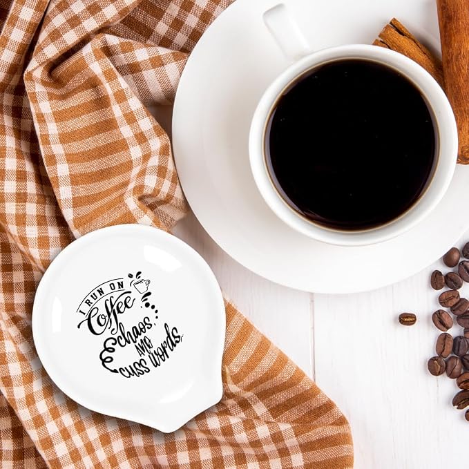 Funny Coffee Spoon Holder-Coffee Spoon Rest-Cafe Bar Station Accessories-I Run - Image 5