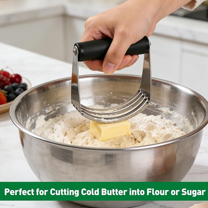 Ninsula Pastry Cutter Set, Stainless Steel Professional Pastry Blender - Image 5
