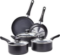Amazon Basics Non-Stick Kitchen Cookware 8-Piece Set, Non-Induction, Includes by AmazonBasics