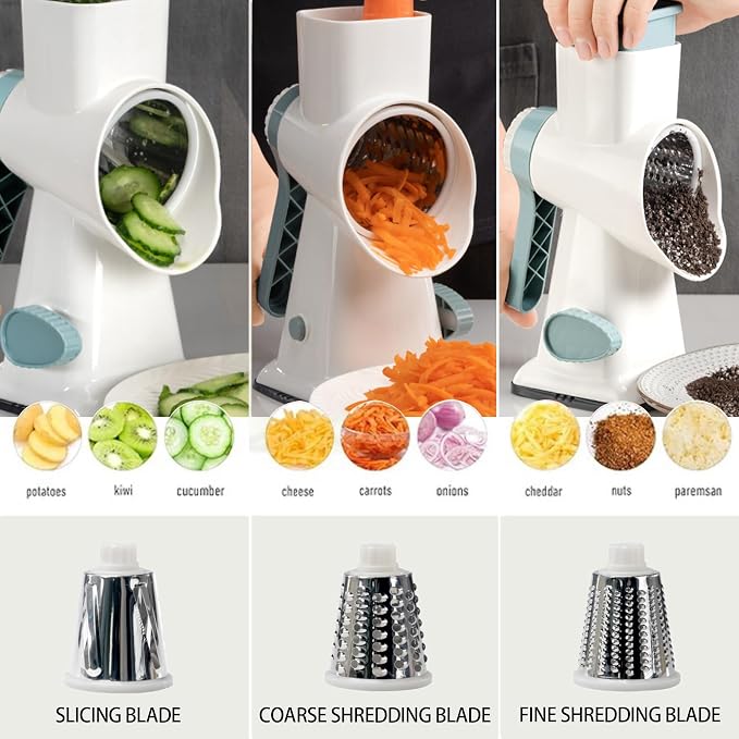 Cheese Grater Hand Crank Rotary Vegetables Shredder - Image 2