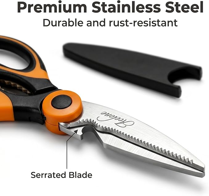 Acelone Kitchen Shears, Premium Heavy Duty Shears Ultra Sharp Stainless Steel - Image 5