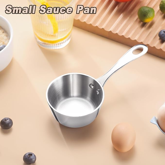 Mini Sauce Pan, Tri-Ply Stainless Steel Pot - Image 4