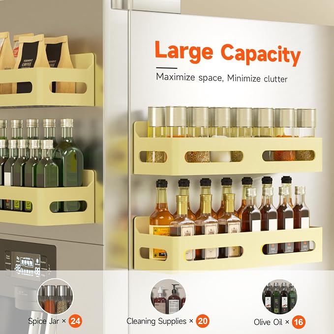 Sevenblue 4 Pack Strong Magnetic Spice Rack - Image 4