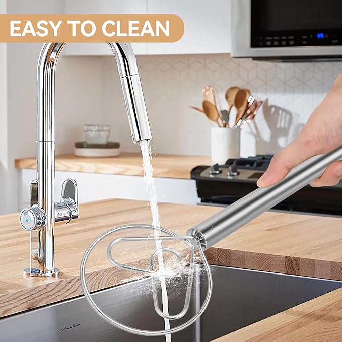 Danish Dough Whisk Stainless Steel Hook Dutch Baking Tool Bread Sourdough Mixer - Image 5
