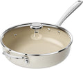 Redchef Ceramic Saute Pan with Lid, Nonstick Deep Frying Pan, 5QT Jumbo Cooker by Redchef