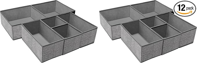 Criusia Foldable Underwear Drawer Organizer, Closet Dividers, Storage Box by Criusia