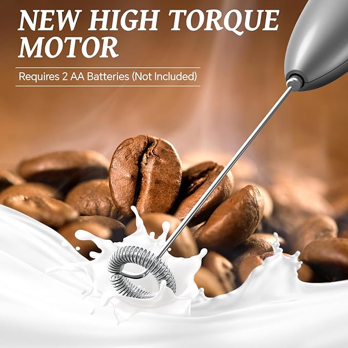 SIMPLETASTE Milk Frother Handheld Electric Foam Maker, Drink Mixer - Image 4