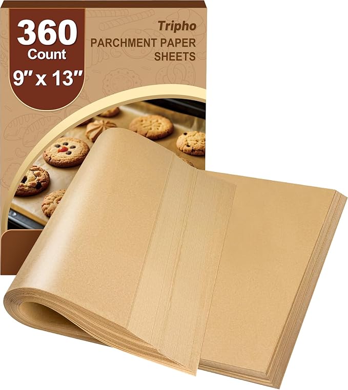 360 Count 9"x 13" Heavy Duty Parchment Paper Sheets by PremiumCookingPicks