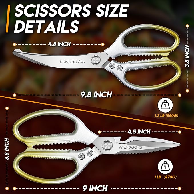 TIJERAS Kitchen Scissors Set Gold - Image 7