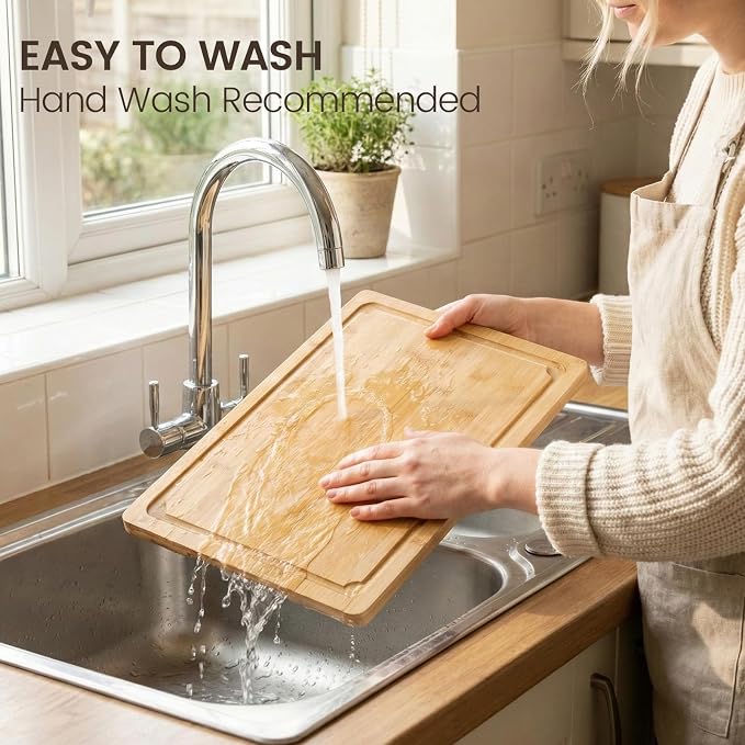 Extra Large Cutting Board Set of 4, Bamboo Cutting Boards - Image 6