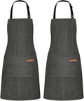 2Pack Adjustable Kitchen Apron for Women Men by ZAIORD