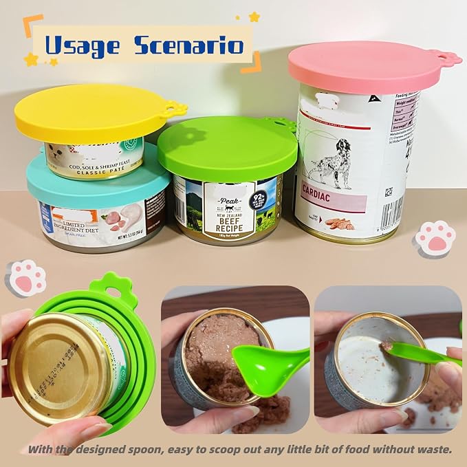 MoPawKT- Silicone Cat/Dog Food Can Covers Lids, Universal 3 Sizes Fit - Image 7