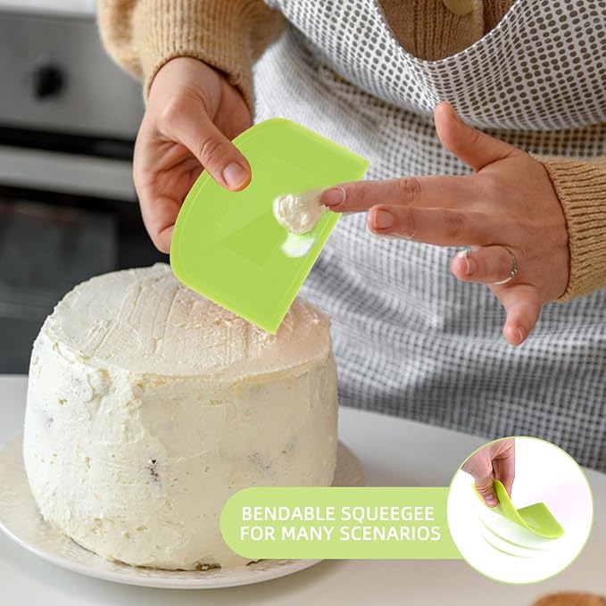 4 Pieces Food Scraper, Flexible Dough Scraper, Dough Scraper - Image 6