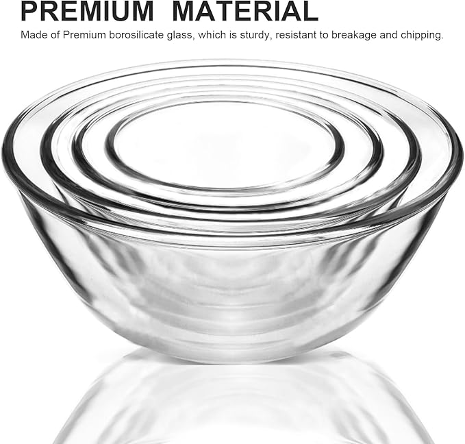 M MCIRCO Glass Mixing Bowls - Image 3