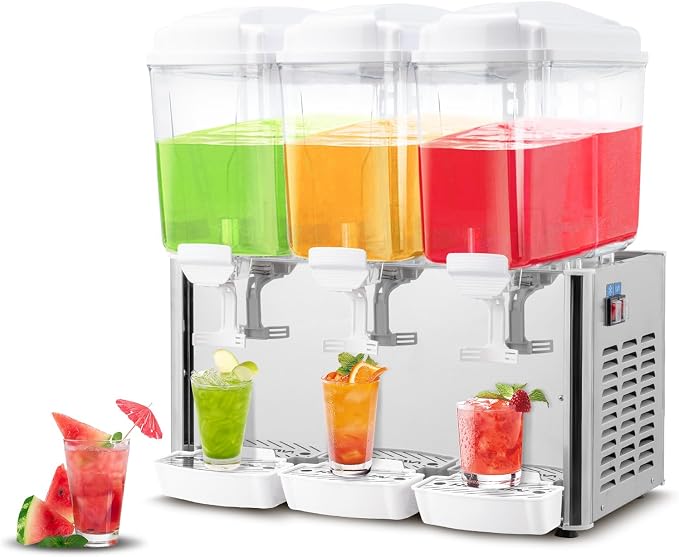 ROVSUN 14.4 Gallon/54L Commercial Beverage Dispenser Drink Dispenser, 18L X 3 by ROVSUN