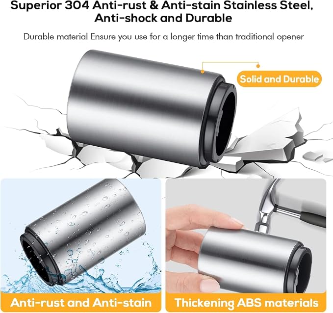 6 Pack Premium Beer Bottle Opener, Automatic Bottle Openers, Stainless Steel - Image 5