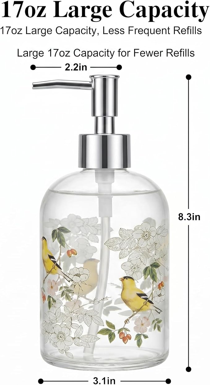 Topadorn 17oz Glass Soap Dispenser - Image 3