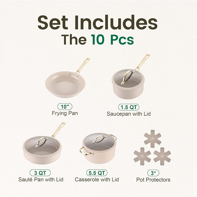 Chef Power Ceramic Cookware Sets, Cookware Set - Image 2