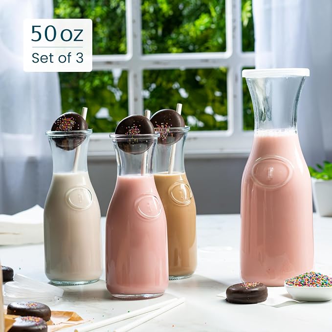 Glass Carafe Pitchers, by Kook, Large Carafe - Image 4