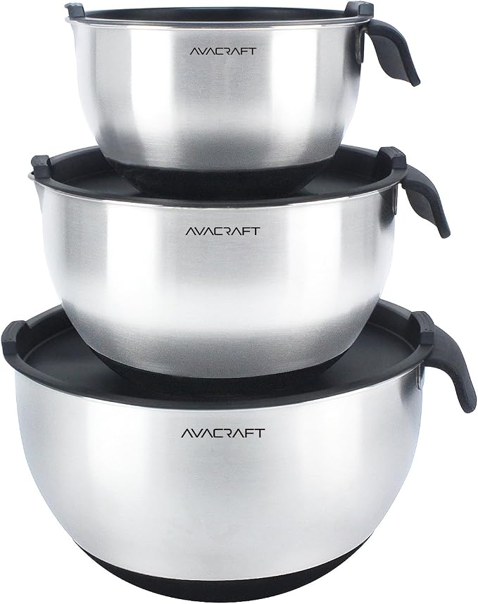 AVACRAFT 18/10 Stainless Steel Mixing Bowls by AVACRAFT