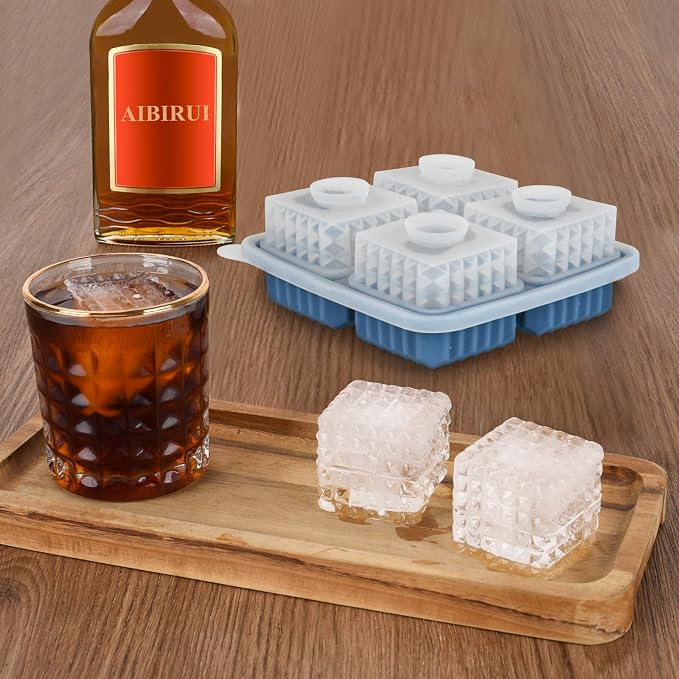 2-Inch Whiskey Ice Cubes Mold, Silicone Ice Cube Trays - Image 5