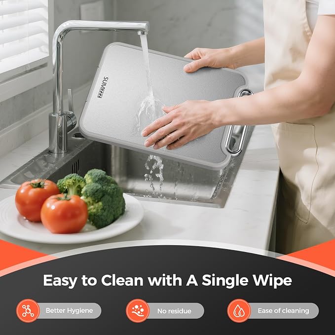 Sumzzz 2-in-1 Stainless Steel Cutting Board, Double-Sided - Image 9