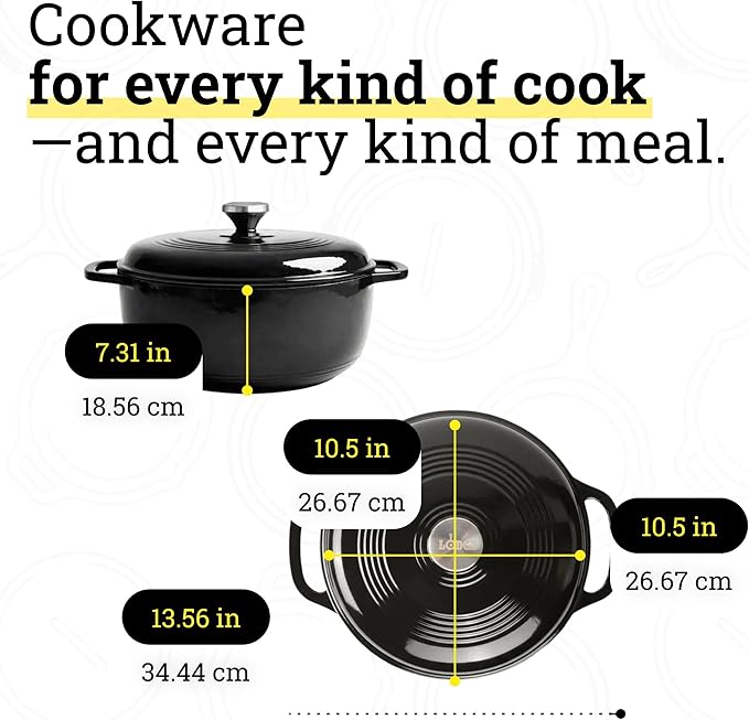 Lodge Essential Enamel Cast Iron Dutch Oven - Image 5