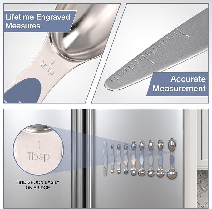 CuttleLab Magnetic Measuring Spoons Set - Image 5