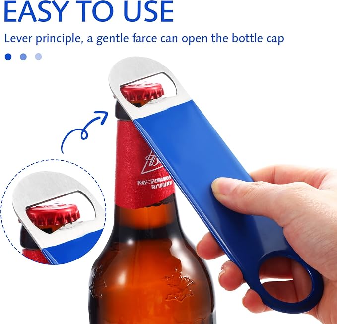 24 Pack Stainless Steel Flat Bottle Opener Bulk Heavy Duty Bartender Beer - Image 4