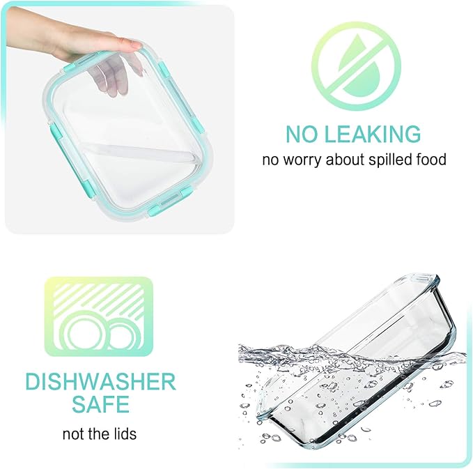 30 Pieces Glass Food Storage Containers - Image 9
