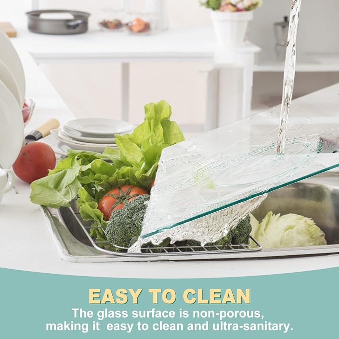 VASUHOME Tempered Glass Cutting Board - Image 2