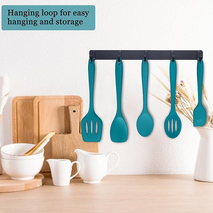 E-far 10 Pieces Silicone Cooking Utensils Set, Heat Resistant Kitchen Utensil - Image 6